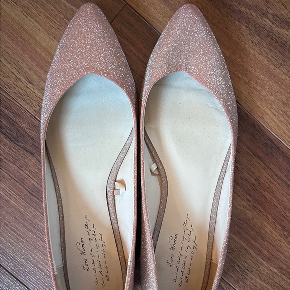 Zara Glittery Pink Flats - Picture 2 of 3